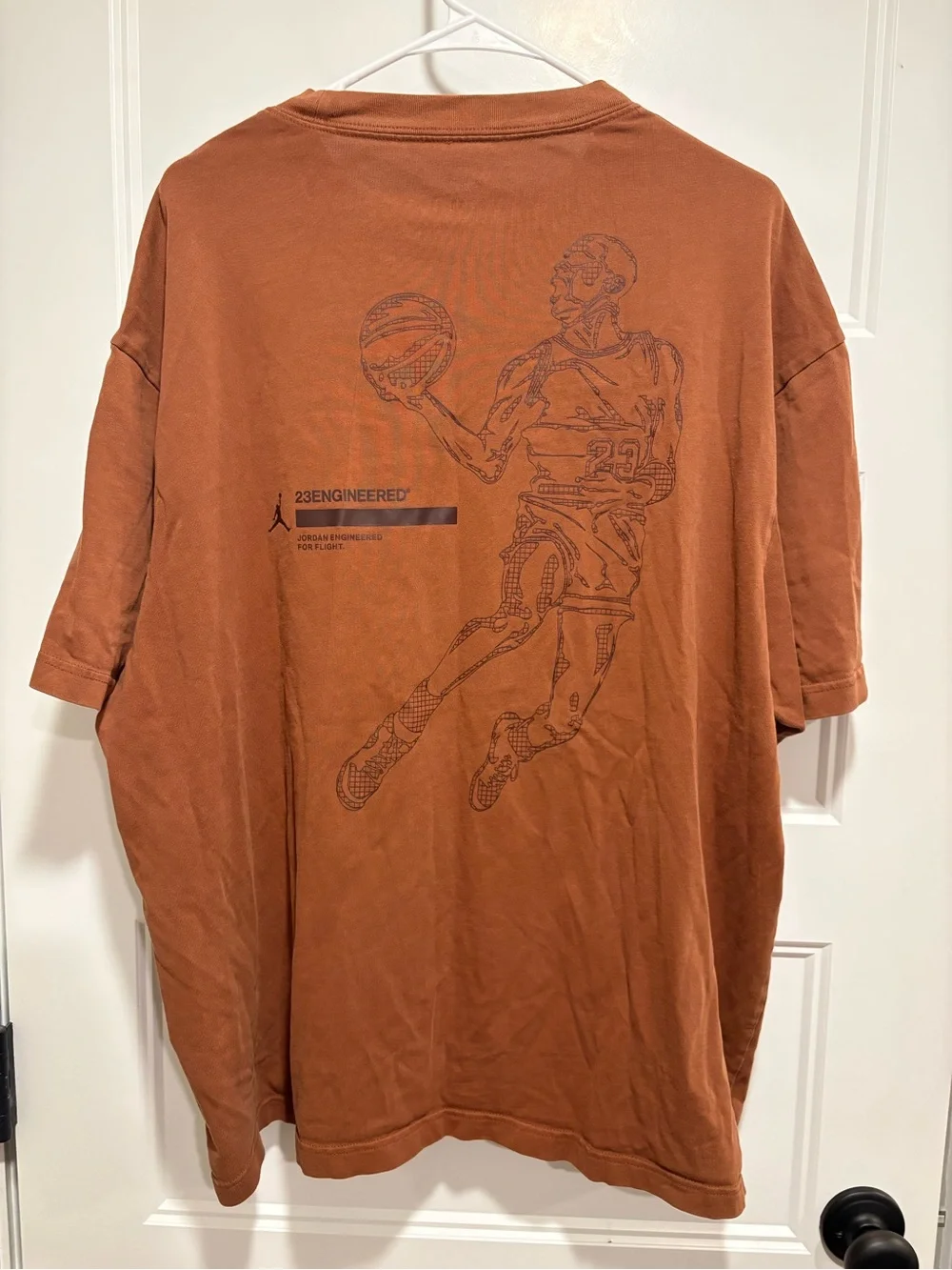 Jordan Men’s Rust Brown Short Sleeve Graphic Crewneck Tee